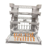 Maxbell Interlocking Display Base DIY Robot Machine Nest Action Figure Display Stand 16.5x11.5x16.5cm White