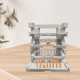 Maxbell Interlocking Display Base DIY Robot Machine Nest Action Figure Display Stand 16.5x11.5x16.5cm White