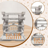 Maxbell Interlocking Display Base DIY Robot Machine Nest Action Figure Display Stand 16.5x11.5x16.5cm White