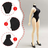 Maxbell 1:12 Scale Action Figure Clothes Swimsuit Mini for 6 inch Action Figure Body Black