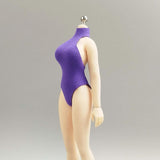 Maxbell 1:12 Scale Action Figure Clothes Swimsuit Mini for 6 inch Action Figure Body Light Purple