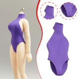 Maxbell 1:12 Scale Action Figure Clothes Swimsuit Mini for 6 inch Action Figure Body Light Purple