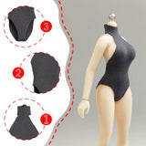 Maxbell 1:12 Scale Action Figure Clothes Swimsuit Mini for 6 inch Action Figure Body Grey