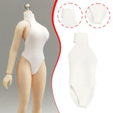 Maxbell 1:12 Scale Action Figure Clothes Swimsuit Mini for 6 inch Action Figure Body White