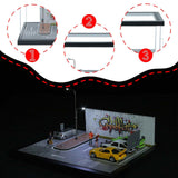 Maxbell 1/64 Scale Model Car Display Case Street Diorama Ornament Showcase Organizer