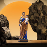Maxbell ST. Joseph and Child Jesus Blessing Statuess for Shelf Tabletop Housewarming