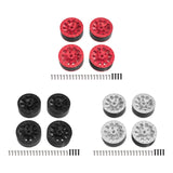 Maxbell 4x 1:12 1:16 RC Wheels DIY Assembly Wear Resistant Replace for 99sv2 C44 red