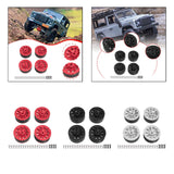 Maxbell 4x 1:12 1:16 RC Wheels DIY Assembly Wear Resistant Replace for 99sv2 C44 red