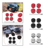 Maxbell 4x 1:12 1:16 RC Wheels DIY Assembly Wear Resistant Replace for 99sv2 C44 red