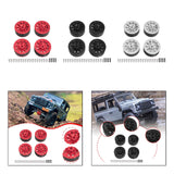 Maxbell 4x 1:12 1:16 RC Wheels DIY Assembly Wear Resistant Replace for 99sv2 C44 red