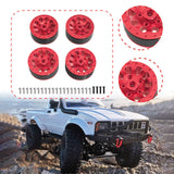 Maxbell 4x 1:12 1:16 RC Wheels DIY Assembly Wear Resistant Replace for 99sv2 C44 red