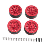 Maxbell 4x 1:12 1:16 RC Wheels DIY Assembly Wear Resistant Replace for 99sv2 C44 red