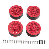 Maxbell 4x 1:12 1:16 RC Wheels DIY Assembly Wear Resistant Replace for 99sv2 C44 red