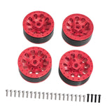 Maxbell 4x 1:12 1:16 RC Wheels DIY Assembly Wear Resistant Replace for 99sv2 C44 red