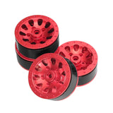 Maxbell 4x 1:12 1:16 RC Wheels DIY Assembly Wear Resistant Replace for 99sv2 C44 red