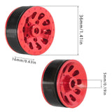 Maxbell 4x 1:12 1:16 RC Wheels DIY Assembly Wear Resistant Replace for 99sv2 C44 red