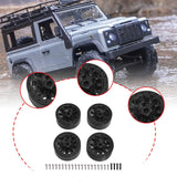 Maxbell 4x 1:12 1:16 RC Wheels DIY Assembly Wear Resistant Replace for 99sv2 C44 black