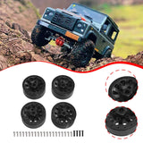 Maxbell 4x 1:12 1:16 RC Wheels DIY Assembly Wear Resistant Replace for 99sv2 C44 black