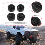 Maxbell 4x 1:12 1:16 RC Wheels DIY Assembly Wear Resistant Replace for 99sv2 C44 black