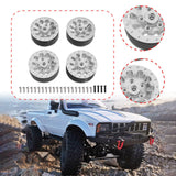 Maxbell 4x 1:12 1:16 RC Wheels DIY Assembly Wear Resistant Replace for 99sv2 C44 silver