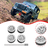 Maxbell 4x 1:12 1:16 RC Wheels DIY Assembly Wear Resistant Replace for 99sv2 C44 silver