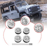 Maxbell 4x 1:12 1:16 RC Wheels DIY Assembly Wear Resistant Replace for 99sv2 C44 silver