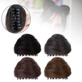 Maxbell Space Buns Hair Pieces Thick Headdress for Dance Performances Cosplay Events Black