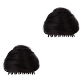 Maxbell Space Buns Hair Pieces Thick Headdress for Dance Performances Cosplay Events Black