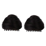 Maxbell Space Buns Hair Pieces Thick Headdress for Dance Performances Cosplay Events Black
