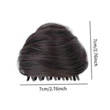 Maxbell Space Buns Hair Pieces Thick Headdress for Dance Performances Cosplay Events Brown Black