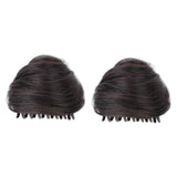 Maxbell Space Buns Hair Pieces Thick Headdress for Dance Performances Cosplay Events Brown Black