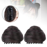 Maxbell Space Buns Hair Pieces Thick Headdress for Dance Performances Cosplay Events Brown Black