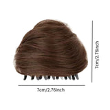 Maxbell Space Buns Hair Pieces Thick Headdress for Dance Performances Cosplay Events Light Brown