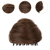 Maxbell Space Buns Hair Pieces Thick Headdress for Dance Performances Cosplay Events Light Brown