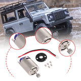 Maxbell RC Motor with Holder Replacement Brushed for MN78 MN99S C24 C34 Pickup Truck Black Base