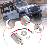 Maxbell RC Motor with Holder Replacement Brushed for MN78 MN99S C24 C34 Pickup Truck Silver Base
