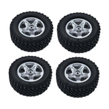 Maxbell 4 Pieces RC Car Wheels and Tires 1/12 Scale MN82 MN78 DIY Sturdy Spare Parts