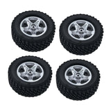 Maxbell 4 Pieces RC Car Wheels and Tires 1/12 Scale MN82 MN78 DIY Sturdy Spare Parts