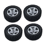 Maxbell 4 Pieces RC Car Wheels and Tires 1/12 Scale MN82 MN78 DIY Sturdy Spare Parts