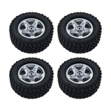 Maxbell 4 Pieces RC Car Wheels and Tires 1/12 Scale MN82 MN78 DIY Sturdy Spare Parts