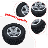 Maxbell 4 Pieces RC Car Wheels and Tires 1/12 Scale MN82 MN78 DIY Sturdy Spare Parts
