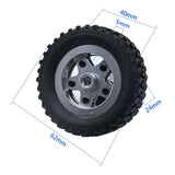 Maxbell 4 Pieces RC Car Wheels and Tires 1/12 Scale MN82 MN78 DIY Sturdy Spare Parts