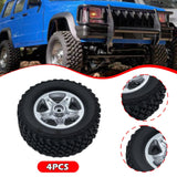 Maxbell 4 Pieces RC Car Wheels and Tires 1/12 Scale MN82 MN78 DIY Sturdy Spare Parts