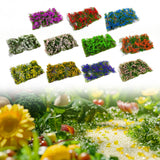 Maxbell Flower Cluster Miniature Bushy for Train Landscape Railroad Scenery Dioramas Purple