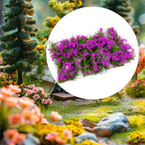 Maxbell Flower Cluster Miniature Bushy for Train Landscape Railroad Scenery Dioramas Purple