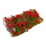 Maxbell Flower Cluster Miniature Bushy for Train Landscape Railroad Scenery Dioramas red