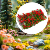 Maxbell Flower Cluster Miniature Bushy for Train Landscape Railroad Scenery Dioramas red