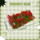 Maxbell Flower Cluster Miniature Bushy for Train Landscape Railroad Scenery Dioramas red