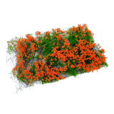 Maxbell Flower Cluster Miniature Bushy for Train Landscape Railroad Scenery Dioramas orange