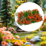 Maxbell Flower Cluster Miniature Bushy for Train Landscape Railroad Scenery Dioramas orange